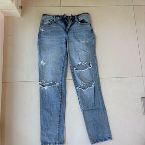Pistola Blue Skinny Jeans with Distressed Details